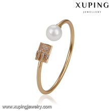 51719 xuping simple brazalete de oro de diseño, brazalete de perlas de moda